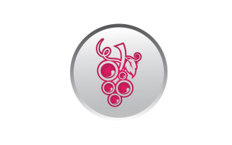 Grape fruits fresh icon logo v77
