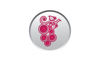 Grape fruits fresh icon logo v78