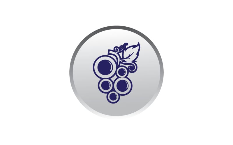 Grape fruits fresh icon logo v79 Logo Template