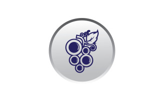 Grape fruits fresh icon logo v79