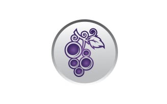 Grape fruits fresh icon logo v80