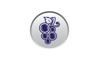 Grape fruits fresh icon logo v81