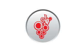 Grape fruits fresh icon logo v82