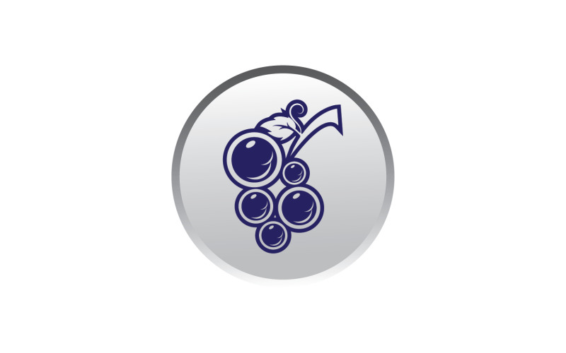 Grape fruits fresh icon logo v84 Logo Template