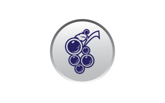 Grape fruits fresh icon logo v84