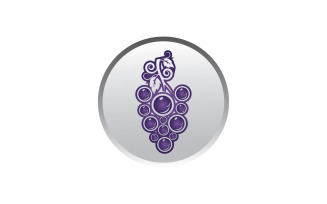 Grape fruits fresh icon logo v86