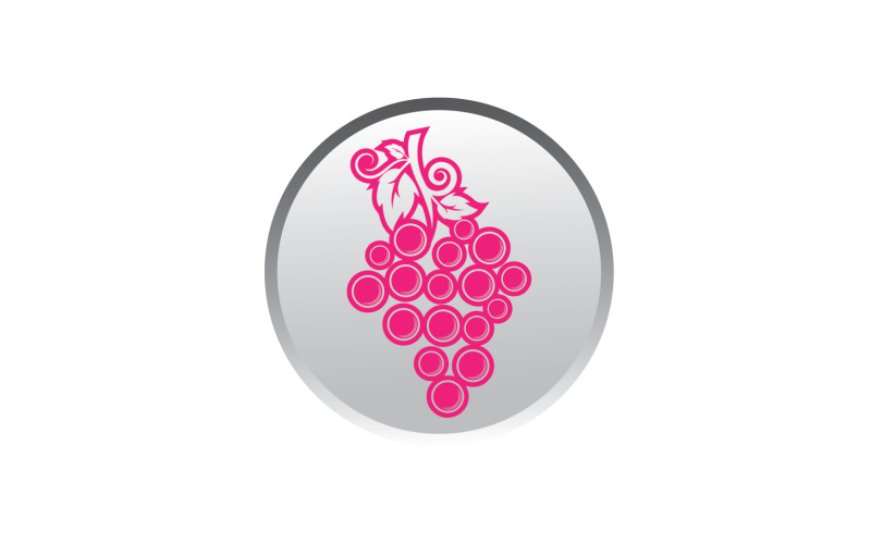 Grape fruits fresh icon logo v88 Logo Template