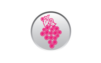 Grape fruits fresh icon logo v88