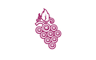 Grape fruits fresh icon logo v89