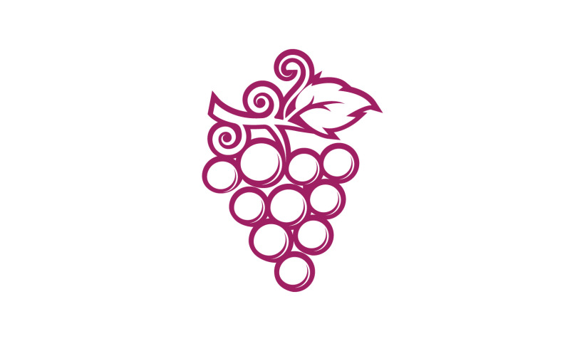 Grape fruits fresh icon logo v90 Logo Template