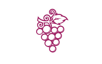 Grape fruits fresh icon logo v90