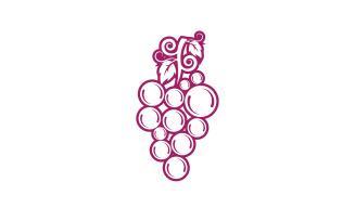 Grape fruits fresh icon logo v92