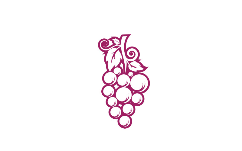 Grape fruits fresh icon logo v93 Logo Template