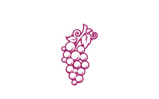 Grape fruits fresh icon logo v95