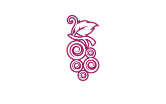 Grape fruits fresh icon logo v97