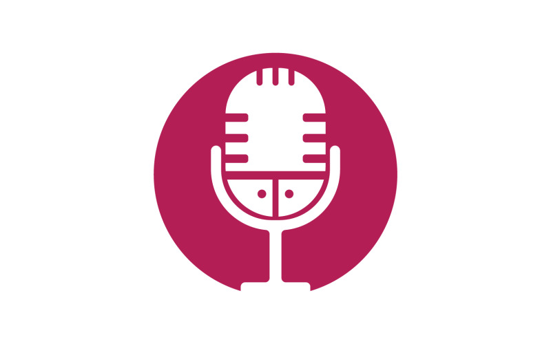 Mic podcasat icon vector template logo v31 Logo Template