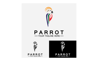 Bird Parrot head logo vector v17