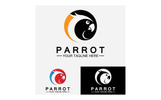 Bird Parrot head logo vector v31