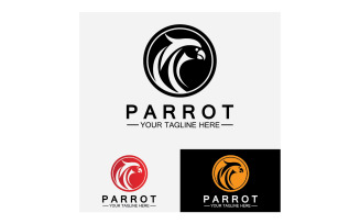 Bird Parrot head logo vector v38