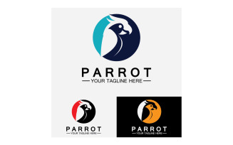 Bird Parrot head logo vector v39