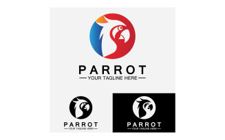 Bird Parrot head logo vector v43