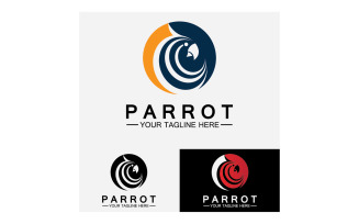 Bird Parrot head logo vector v44