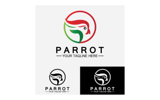 Bird Parrot head logo vector v48