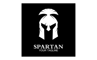 Spartan helmet gladiator icon logo vector v6