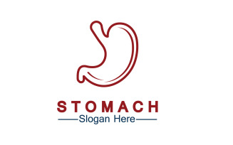 Health stomach icon logo vector template logo v1