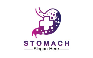 Health stomach icon logo vector template logo v21