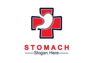 Health stomach icon logo vector template logo v25