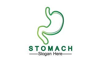 Health stomach icon logo vector template logo v3