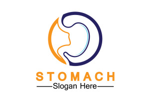 Health stomach icon logo vector template logo v41