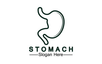 Health stomach icon logo vector template logo v4