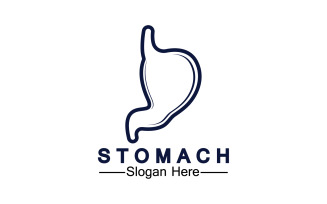 Health stomach icon logo vector template logo v5