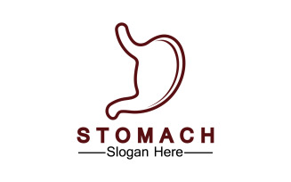 Health stomach icon logo vector template logo v6