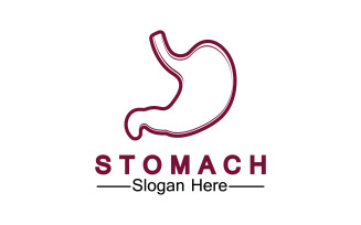 Health stomach icon logo vector template logo v7