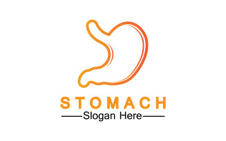 Health stomach icon logo vector template logo v8