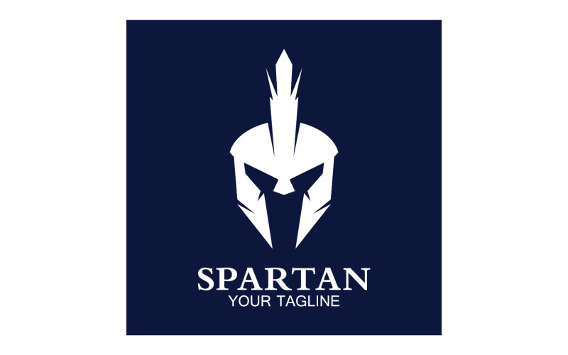 Spartan helmet gladiator icon logo vector v11 Logo Template