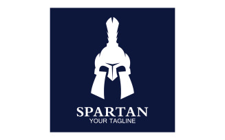 Spartan helmet gladiator icon logo vector v12
