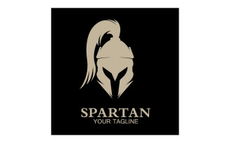Spartan helmet gladiator icon logo vector v17