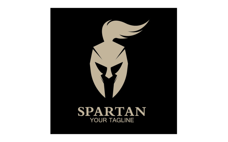 Spartan helmet gladiator icon logo vector v18 Logo Template