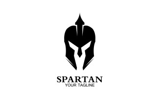 Spartan helmet gladiator icon logo vector v26