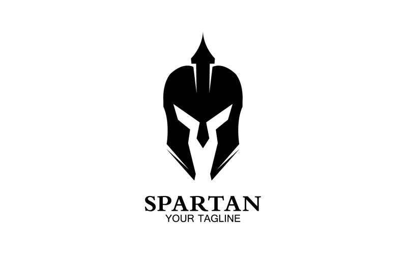 Spartan helmet gladiator icon logo vector v26 Logo Template