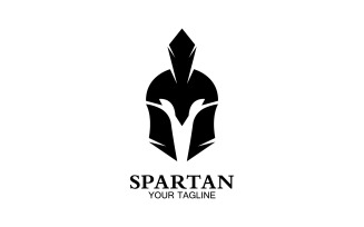 Spartan helmet gladiator icon logo vector v27