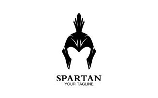 Spartan helmet gladiator icon logo vector v28