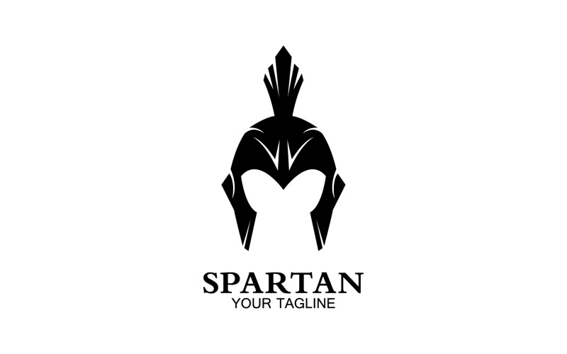 Spartan helmet gladiator icon logo vector v28 Logo Template
