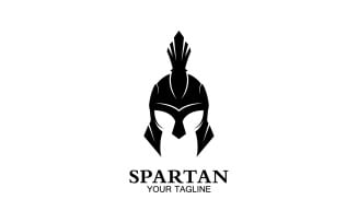 Spartan helmet gladiator icon logo vector v29