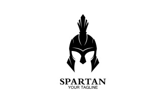 Spartan helmet gladiator icon logo vector v29