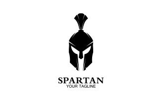 Spartan helmet gladiator icon logo vector v31